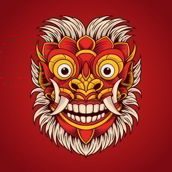 Barong face mask vector