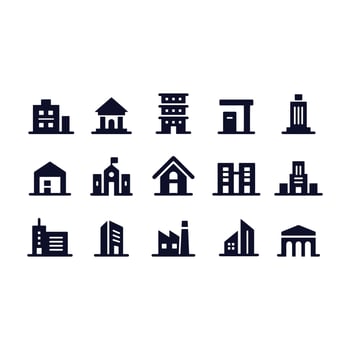 buildings icons vector design
