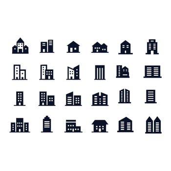 buildings icons vector design