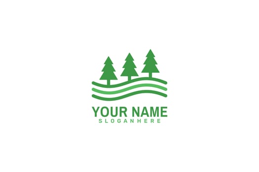 Pine Trees Logo. Vector Design.