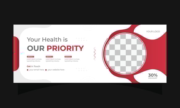Medical social media cover design vector