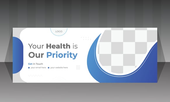 Medical social media cover design vector