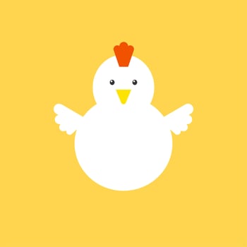 isolated on white background. bird farm animal concept icon, vector illustration and stock