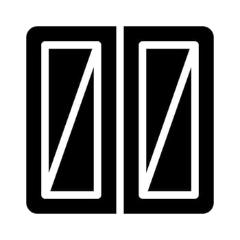 Window With Solid icon suitable for House Icon Set vector