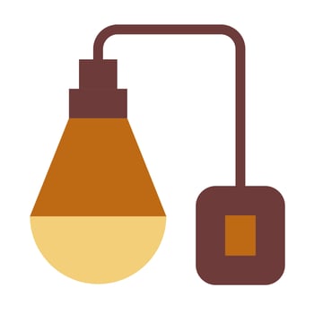 Lamp with flat icon suitable for House icon set vector