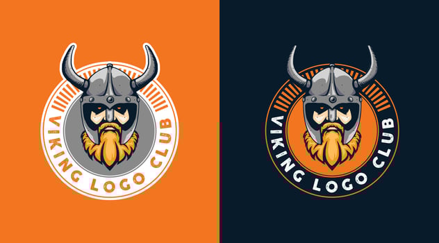 viking logo design vector