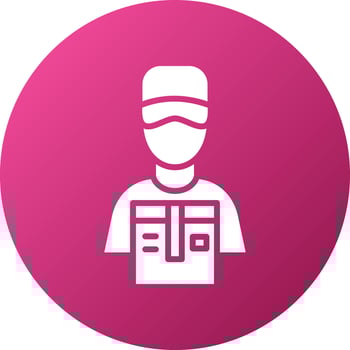 Delivery Man Icon Style vector