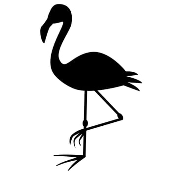 Cute flamingo isolated. vector