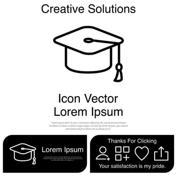 Graduation Cap Icon Vector EPS 10