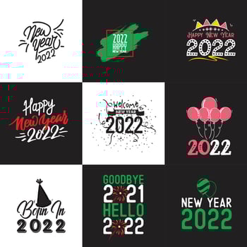 Happy New Year Bundle vector