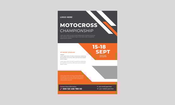 Extreme sport flyer template, Layout poster template design for sport event, Tournament or championship flyer. vector