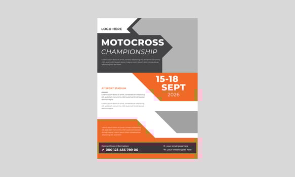 Extreme sport flyer template, Layout poster template design for sport event, Tournament or championship flyer. vector