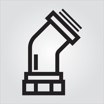 Isolated Detailed Outline Pipe 18 Icon Scalable Vector Graphic Free Vector