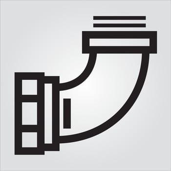 Isolated Detailed Outline Pipe 14 Icon Scalable Vector Graphic Free Vector