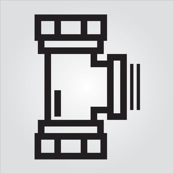 Isolated Detailed Outline Pipe 9 Icon Scalable Vector Graphic Free Vector