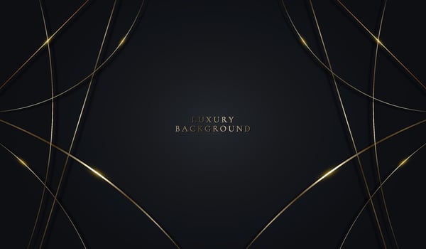 Modern luxury template design abstract golden lines pattern elements with lighting on black background vector