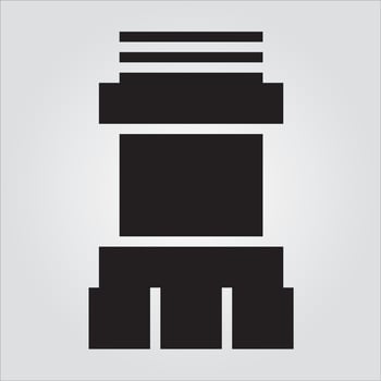 Isolated Pipe 10 Glyph Icon Scalable Vector Graphic Free Vector