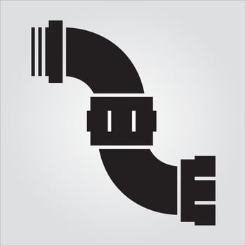 Isolated Pipe 9 Glyph Icon Scalable Vector Graphic Free Vector