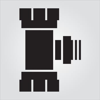 Isolated Pipe 8 Glyph Icon Scalable Vector Graphic Free Vector