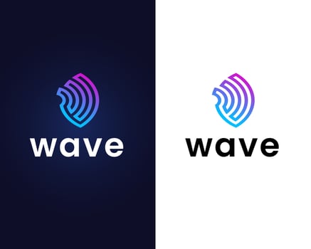 wave logo design vector template