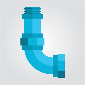 Isolated Connected Elbow with Socket Pipe Transparent Scalable Vector Graphic