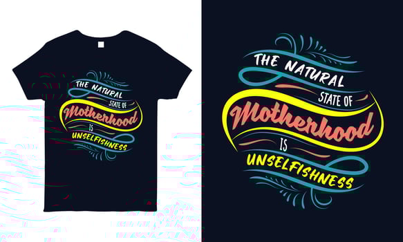 Hand lettering quote about mother for t shirt, mug, sticker, bag print. Mothers day gift shirt design. vector