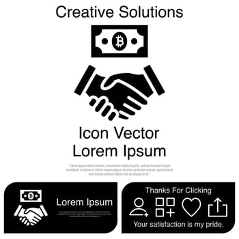 Handshake and Money Icon Vector EPS 10