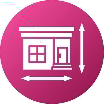 House Measurement Icon Style vector