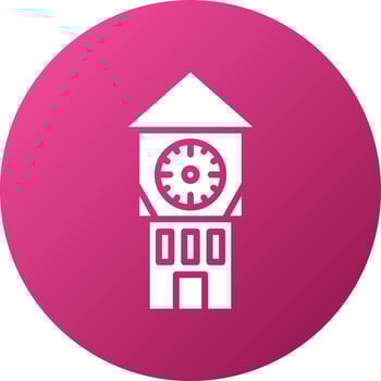 Clock Tower Icon Style vector