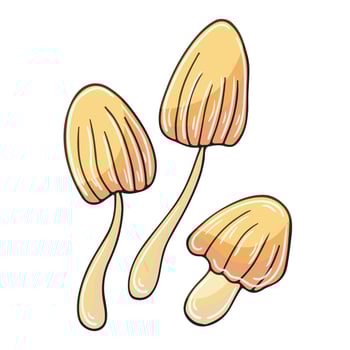 Autumn illustration in hand drawn style. Children's drawing vector