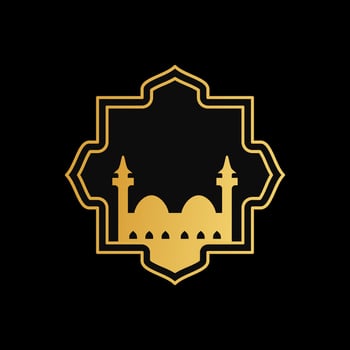 mosque ornament illustration. mosque frame illustration vector