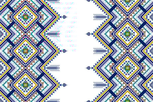 Geometric ethnic pattern design. Aztec fabric carpet mandala ornament chevron textile decoration wallpaper. Tribal turkey African Indian traditional embroidery background vector