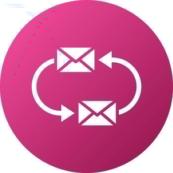 Exchange Mails Icon Style vector
