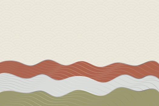 abstract wave style background with geometric japanese pattern and wavy striped lines vector