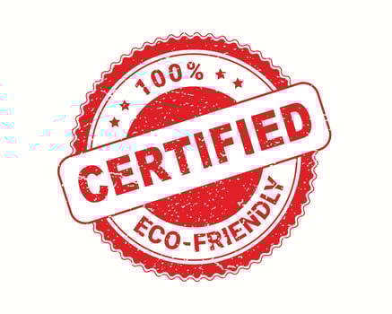 ecofriendly approved stamp in rubber style. ecofriendly Certified seal design. vector