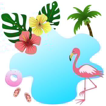 Abstract summer frame. vector