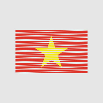 Vietnam Flag Brush. National Flag vector