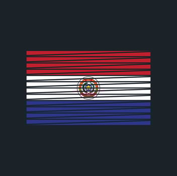 Paraguay Flag Brush. National Flag vector