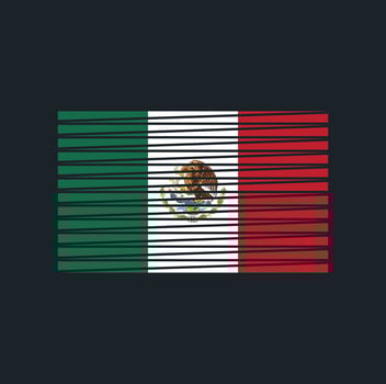 Mexico Flag Brush. National Flag vector
