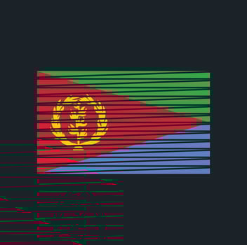 Eritrea Flag Brush. National Flag vector