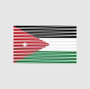 Jordan Flag Brush. National Flag vector