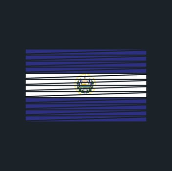 El Salvador Flag Brush. National Flag vector