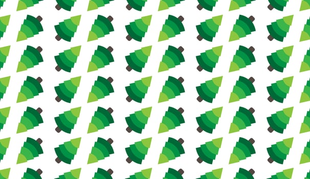 Seamless pattern. Green fir tree motif. Modern style pattern design. Can be used for posters, brochures, postcards, and other printing needs. Vector illustration