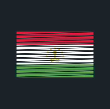 Tajikistan Flag Brush. National Flag vector