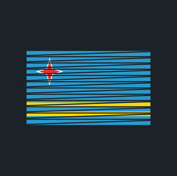 Aruba Flag Brush. National Flag vector