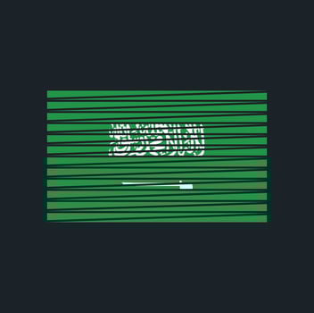 Saudi Arabia Flag Brush. National Flag vector