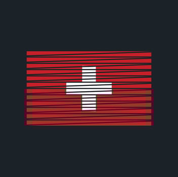 Switzerland Flag Brush. National Flag vector