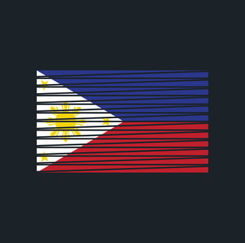 Philippines Flag Brush. National Flag vector