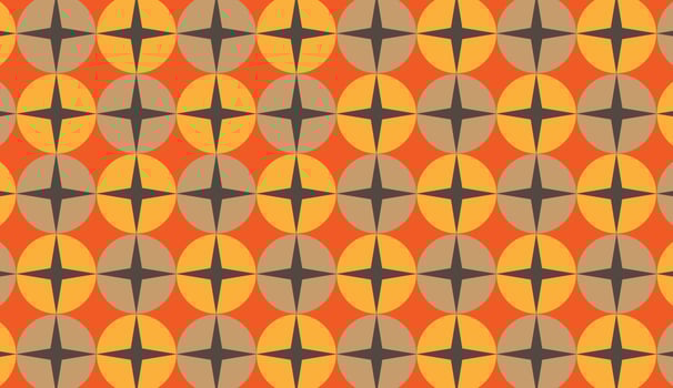 Overlapping circles, clear star pattern. stile geometric background vector