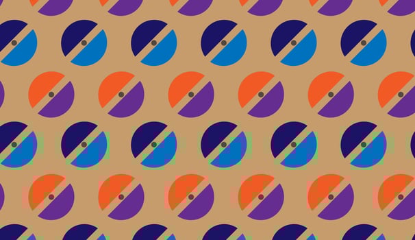 Seamless circle pattern. Classic geometric surface print. Repeating polka dot motif ornament. Simple geo dotted decorative background. vector